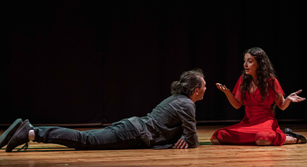 Improvvisazione a coppie sul palco